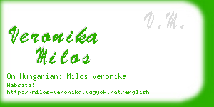 veronika milos business card